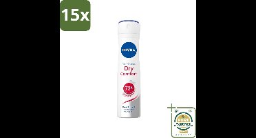 15 x NIVEA - Deodorant Spray - Droog Comfort - Antibacterieel - 150 ml - Grootverpakking - Deodorant Spray - Anti-transpirant Spray - Droog Comfort - 72 Uur Bescherming - Geur Neutraliseren