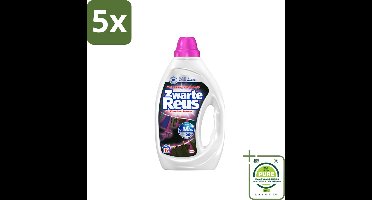 5 x Zwarte Reus - Vloeibaar Wasmiddel - Zwarte Was - 19 Wasbeurten - Grootverpakking - Zwarte Was - Wasmiddel - Vlekkenverwijderaar - Donkere Kleding - Wasgel