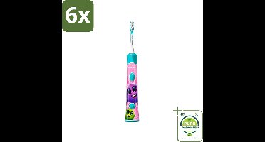 Philips Sonicare - Elektrische Tandenborstel - For Kids - Blauw - Inclusief Extra Opzetborstel - HX6322/04 - Voordeelverpakking - 6 stuks - Elektrische tandenborstel - Tandenborstel voor kinderen