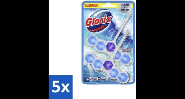 Glorix - Toiletblok - Power Clean Ocean - Frisse Geur - 2 blokken - Bulkverpakking - 5 stuks