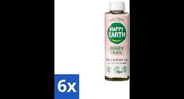 Happy Earth – Face & Body Oil – 100% Natuurlijk Baby & Kids – 150 ml - Voordeelverpakking - 6 stuks