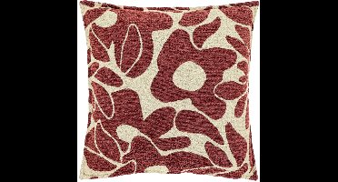 Unique Living Sierkussen Lies - Stof - Rood - 45 x 45 x cm (BxHxD)