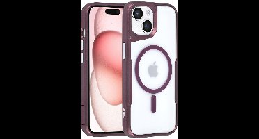 TUNIQ telefoonhoesje voor Apple iPhone 15 - MagSafe siliconen backcover - Rood