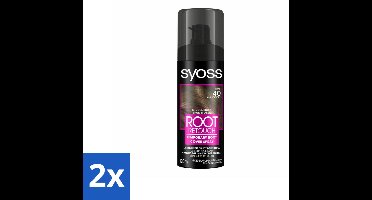 2 x SYOSS - Uitgroeispray Middenbruin - Directe Grijsdekking - Haarspray - Grijsdekking - Uitgroei Spray - Tijdelijke Haarverf - Haarverf Touch-up