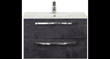 Seville Badmeubelset 80 cm - Black Oak - Keramische Wastafel Wit Enjoy