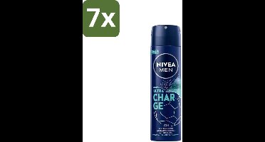 Nivea - Men - Deodorant - Spray - Ultra Charge - 150 ml - Bulkverpakking - 7 stuks