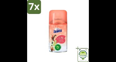 7 x At Home - Scents - Navulling - Vanille - Spray - 250 ml - Grootverpakking - Geurverspreider - Vanille Geur - Huisgeur - Spray Navulling - Kamergeur
