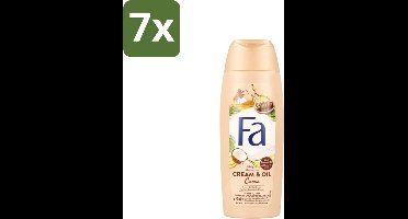Fa - Douchecrème - Room & Olie Kokosnuss Kakaoboter - Verzachtend & Voedend - 250 ml - Bulkverpakking - 7 stuks