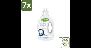 7 x Neutral Vloeibaar Wasmiddel Wit 20 Wasbeurten 1 liter - Grootverpakking - Gevoelige Huid - Parfumvrij - Witte Was - Vloeibaar Wasmiddel - Hypoallergeen