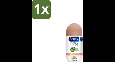 1 x Sanex – Deodorant Roll-On – Natur Protect Sensitive – 50 ml - Gevoelige Huid - Deodorant Roll-on - Natuurlijke Bescherming - Milde Deodorant - Frisheid
