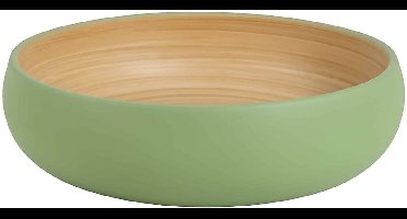 Present Time Schaal Puro Sphere - Groen - Ø30cm - Bamboe - Scandinavisch - Woonkamer - Moederdag - Moederdag cadeautje - Moederdag cadeau voor mama