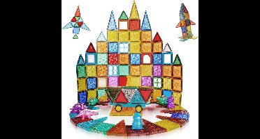 MINGPINHUIUS Magnetische bouwstenen, magneten bouwblokken 87 delen, kleurrijk en robuust magnetisch speelgoed voor creativiteit en leerplezier, ideaal voor kinderen van 3 tot 10 jaar