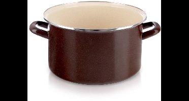 Orion Brown Serie - Emalië Pan - 28 cm - 8 l - Geschikt voor Alle Kookplaten