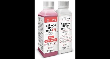 Silicone rubber for molds 1:1 for high temperatures R PRO TECH 33 – Heat resistant, 33 Shore – Make professional molds without linear shrinkage (500g)