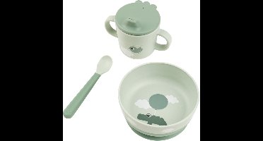 Done By Deer Foodie First Meal Set - Happy Clouds - 3-Delig - Green