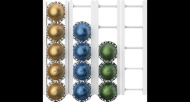 Magnetische koffiepadhouder - organizer voor capsules - 1 stuk - wit - kunststof