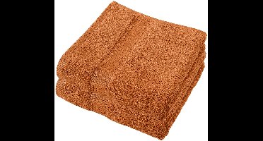 De Witte Lietaer Handdoek Stephanie Caramel - Set 2 stuks - 50 x 100 cm - Bruin - Katoen