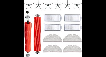 Een 16-delige accessoire set Geschikt voor Roborock Q7/Q7+/Q7 Max/Q7 Max+ stofzuigers. Inclusief 2 hoofdborstels, 4 dweildoeken, 4 HEPA-filters en 6 zijborstels.