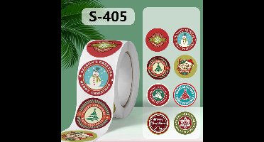 Sluitstickers kerst - 38mm - Sticker-Etiket- 500 stuks S405