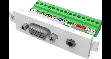 VISION Techconnect Modular AV Faceplate - LIFETIME WARRANTY - VGA and Minijack module - female 15-pin VGA and minijack s