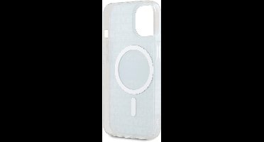 DKNY, Hoesje Geschikt voor Apple iPhone 15 MagSafe in TPU zacht met patroon, Blauw