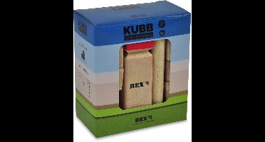 Bex Kubb Mini – Zweeds Vikingschaak – Tafelmodel & Decoratief Spel – Massief Rubberhout – Koning Met Rode Kroon – Vanaf 8 Jaar