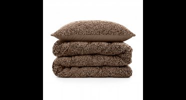 Sleeptime 2 in 1 Teddy Premium Dekbed zonder Overtrek - Dekbed Inclusief Slopen - 140 x 200 cm - Taupe/Bruin