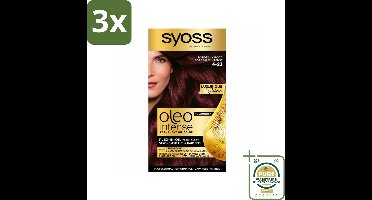 Syoss Oleo Intense - Haarverf - 4-23 - Bordeaux Rood - 115ml x 3