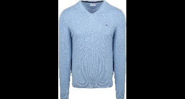 McGregor Trui Merinowol V-Hals Ice Blauw - Maat XL - Heren - Pullovers