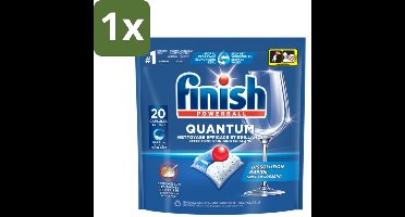 Finish - Vaatwasmiddel - Quantum Vaatwastabletten Regular - Diepe Reiniging - 20 capsules - 1 stuk