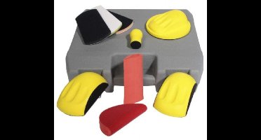 Schuurblokkenset 9-delig velcro klitteband