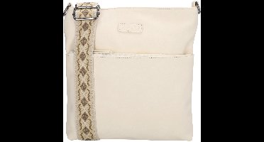 Beagles Malaga Crossbody Schoudertas met Trendy Schouderband - Dames Tas - Crème