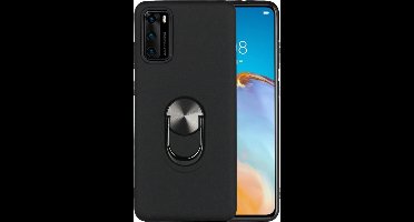 Hoesje Geschikt voor Huawei P40 hoesje Shockproof Armor case - back cover – TPU – Zwart