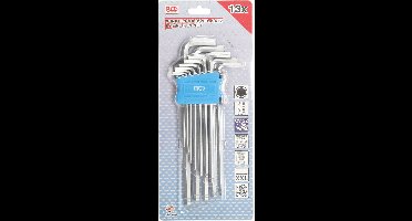 BGS Stiftsleutelset extra lang inbus met kogelkop 1,5- 10 mm 13 delig