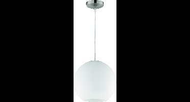 LED Hanglamp - Hangverlichting - Torna Mono XL - E27 Fitting - Rond - Mat Nikkel - Aluminium
