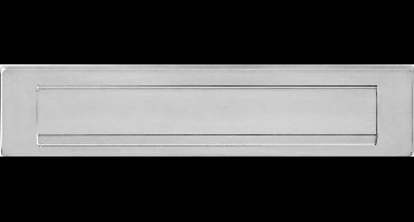 Intersteel Brievenbus met klep/regenrand rvs geborsteld