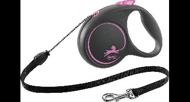 FLEXI | Flexi Rollijn Black Design Cord Roze