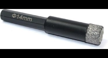 Ivana Diamanttegelboor Zwart 6-Kant 14.0mm