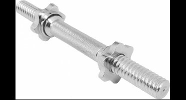 Gorilla Sports Dumbellstang - Halterstang - 35 cm - 30 mm - Incl. Schroefsluiting