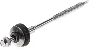 Dak & Gevel - Golfplaatbout - 6,5 x 130mm - RVS - Deeldraad (100 stuks)