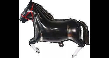 Folieballon Paard zwart,