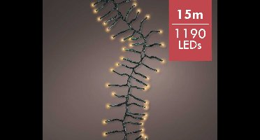 Kerstverlichting LED Cluster String 15M met 8 twinkel effecten - 1190 lampjes