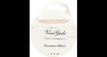 Decoratie lint, B: 6 mm, lichtrood, 15 m/ 1 rol
