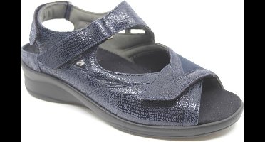 Durea, 7408 220 1034, Blauwe extra brede sandalen met stretch wijdte M