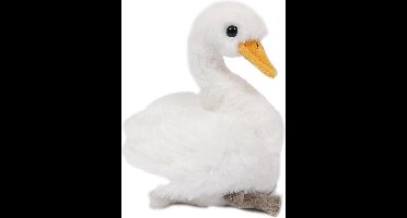 Pia Soft Toys Knuffeldier Zwaan - zachte pluche stof - wit - premium kwaliteit knuffels - Vogels - 18 cm - Zwanen