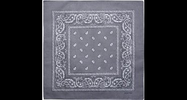 New Age Devi - Bandana Paisley grijs - 100% katoen - grey - Cotton - zakdoek - hoofdband - sjaaltje - accessoire - carnaval wordt: Bandana Paisley grijs - 100% katoen - grey - Cotton - zakdoek - hoofdband - sjaaltje - accessoire - carnaval