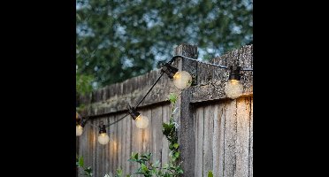 Lumineo - LED Partylights - Klassiek warm licht - 20 bol lampen - 950 cm - Lichtsnoer - Lichtslinger - Tuinverlichting - Buiten