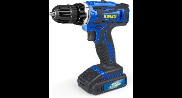 Kinzo Accuboormachine - Accu Boormachine met LED - Schroefboormachine voor Hout Metaal Kunststof - Accu Schroevendraaier met Variabele Snelheid - 14.4V en 1300mAh Li-Ion