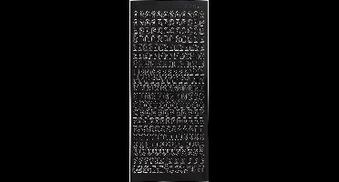 Stickers Zwart - Kleine Hoofdletters Stickers - Zelfklevende Alfabet Stickervellen - DIY Knutselen & Decoratie - 10x23 cm