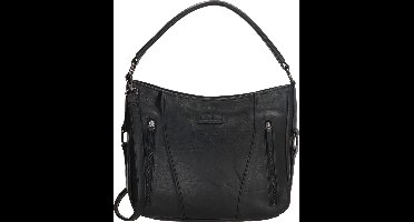 Beagles Murcia Schoudertas Hobo Tas met korte en lange Hengsels - Vegan Leer - Tote Bag - Dames Tas - Zwart